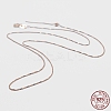 925 Sterling Silver Box Chain Necklaces STER-F039-45cm-13RG-3