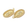 Brass Micro Pave Cubic Zirconia Pendants KK-E068-VB095-3