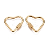 304 Stainless Steel Screw Carabiner Lock Charms STAS-K192-02G-1
