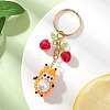 Glass Hamster Keychains KEYC-MZ00055-01-2