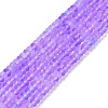 Frosted Transparent Glass Beads Strands FGLA-M002-01D-1