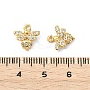 SHEGRACE Brass Micro Pave Cubic Zirconia Bees Charms XGR0165G-110G-3