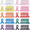 160Pcs 10 Colors Breast Cancer Awareness Pink Ribbon Enamel Pin JEWB-FH0003-22-1