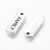 Tibetan Style Alloy Rectangle with Word Family Pendants LS-X-TIBEP-Q043-057-RS-2