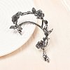 316 Surgical Stainless Flower Cuff Earrings EJEW-C160-05A-4