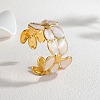 304 Stainless Steel Cuff Bangles for Women BJEW-F525-04D-G-1