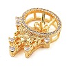 Castle Brass Micro Pave Cubic Zirconia Pendant Peg Bails KK-L217-002G-3