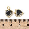 Brass Micro Pave Cubic Zirconia Charms KK-U043-14G-3