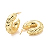 Brass Chunky C-shape Stud Earrings EJEW-A072-22LG-2