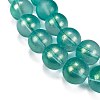 Frosted Transparent Glass Bead Strands GLAA-P065-10mm-08-4