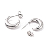 Non-Tarnish 304 Stainless Steel Crescent Moon Stud Earrings for Women EJEW-F280-05B-P-2