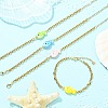 Handmade Porcelain Beads Link Bracelets BJEW-JB13676-2