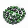 Natural Ruby in Zoisite Beads Strands G-R446-8mm-25-2