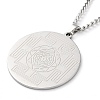 Non-Tarnish 304 Stainless Steel Curb Chain Pendant Necklaces LS-NJEW-H034-01P-1