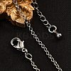 Brass Rolo Chain Bracelets for Women BJEW-G735-05P-3