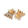 304 Stainless Steel Rhinestone Pendants STAS-L318-21G-03-2