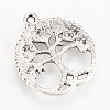 Tibetan Style Alloy Pendants TIBEP-Q064-35AS-NR-2
