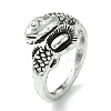 Snake Alloy Open Cuff Rings RJEW-K275-71AS-1