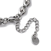 Non-Tarnish 304 Stainless Steel Hollow Horse Eye Link Chain Bracelets for Women Men BJEW-Q343-11P-3