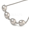 Rack Plating Egg Brass Link Bracelets for Women BJEW-B106-18P-2