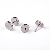 Tarnish Resistant Flat Round 304 Stainless Steel Barbell Cartilage Earrings EJEW-L164-05P-1