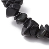 Natural Obsidian Chip Beaded Stretch Bracelets BJEW-JB11133-12-4