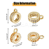 16Pcs 4 Style Brass Micro Pave Cubic Zirconia Tube Bails KK-FH0007-20-2