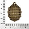 Vintage Tibetan Style Alloy Flower Pendant Cabochon Bezel Settings TIBEP-M018-42AB-NF-3