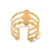 Ion Plating(IP) 304 Stainless Steel Open Cuff Ring Findings LS-STAS-E180-08G-3