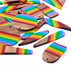 Resin & Walnut Pendants DIY Dangle Earrings Making Kits DIY-TA0011-03A-2
