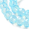 Baking Paint Transparent Glass Beads Strands DGLA-A034-J6MM-D08-3