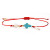 Plastic Imitation Pearl Charm Bracelets GR7958-3-1