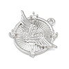Brass Micro Pave Clear Cubic Zirconia Pendants KK-G545-02P-2
