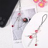 Glass & Acrylic Mobile Straps HJEW-SW00079-06-3