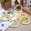 Handmade Polymer Clay Heishi Beads Stretch Bracelets Sets BJEW-JB05902-07-4