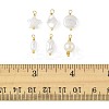 24Pcs 6 Styles ABS Plastic Imitation Pearl Pendants KK-FS0001-93-5