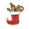 Christmas Alloy Rhinestone Brooch for Backpack Clothes LS-JEWB-I045-01KCG-03-1