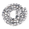 Transparent Electroplate Glass Beads Strands EGLA-A035-T8mm-M01-2