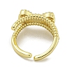 Brass Micro Pave Cubic Zirconia Cuff Ring RJEW-E296-08G-3