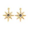 Brass Micro Pave Clear Cubic Zirconia Pendants X-KK-U017-10F-G-1