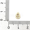 Teardrop Brass Micro Pave Cubic Zirconia Cabochons KK-P345-13G-B-4
