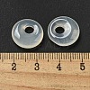 Natural White Agate Donut/Pi Disc Charms G-G142-02T-3