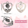 80Pcs Tibetan Style Alloy Pendants TIBE-SC0002-20-2