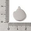 304 Stainless Steel Pendants STAS-B074-08P-06-3