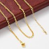 Brass Double Link Chains Necklaces for Women NJEW-D302-37G-1