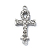 304 Stainless Steel Crystal Rhinestone Connector Charms STAS-Z065-02P-01-1
