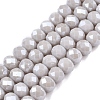 Electroplate Glass Beads Strands EGLA-A044-P6mm-A19-1