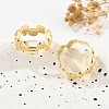 Brass Finger Rings for Women RJEW-B119-08G-2