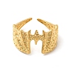 Ion Plating(IP) 304 Stainless Steel Gothic Bat Open Cuff Ring for Women LS-RJEW-E066-01G-2