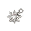 Brass Pave Clear Cubic Zirconia Pendants KK-L238-12P-2